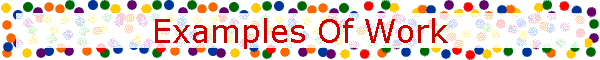 Examples Of Work